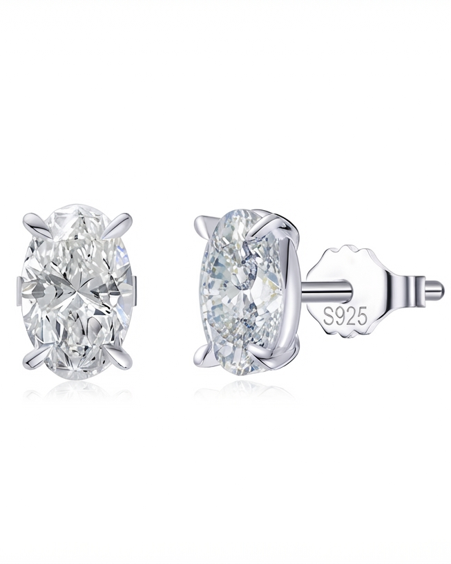 BELLEZZA Miniature Oval Cut Earrings