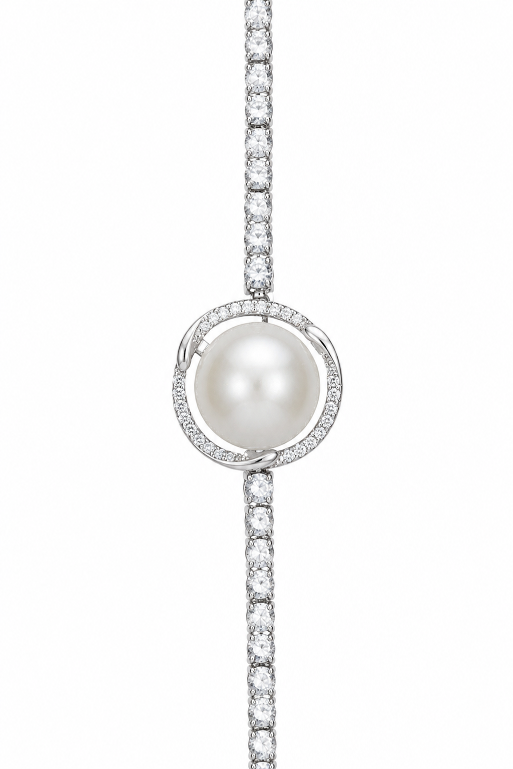 VIVIENNE Round Pearl Tennis Bracelet