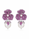 VIOLA Vintage Floral Pearl Earrings