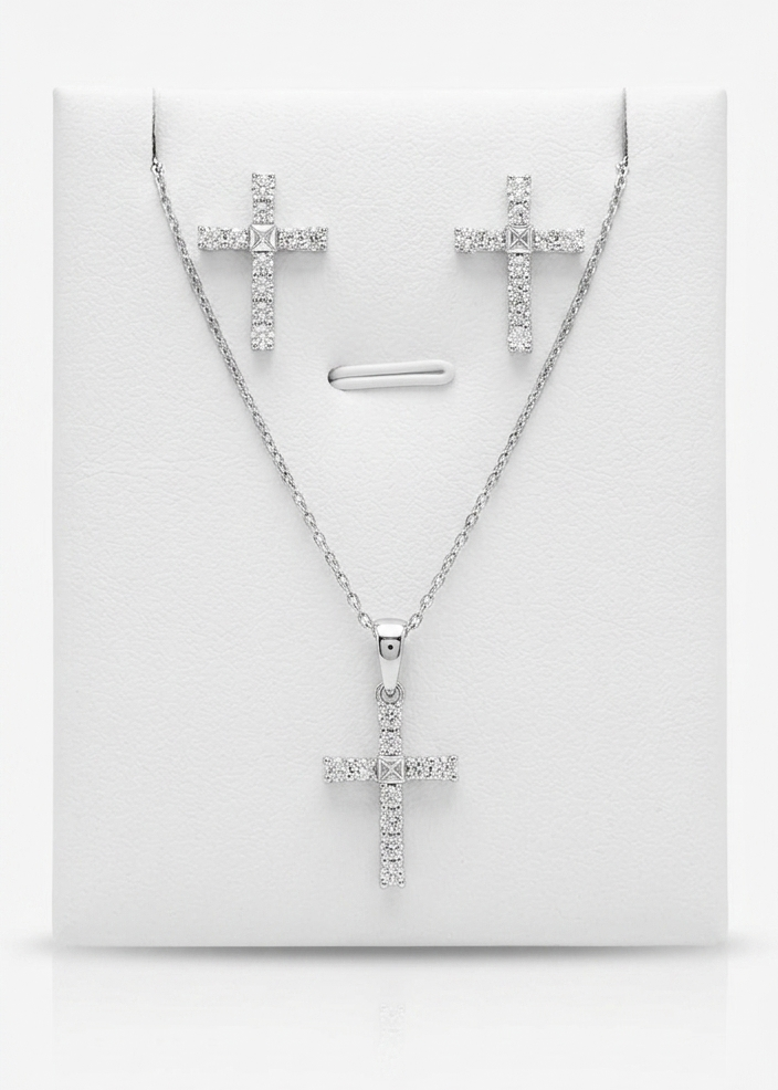 RADIANT FAITH Crucifix Necklace Set