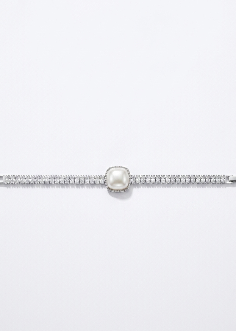 GENEVIEVE Pearl Tennis Bracelet