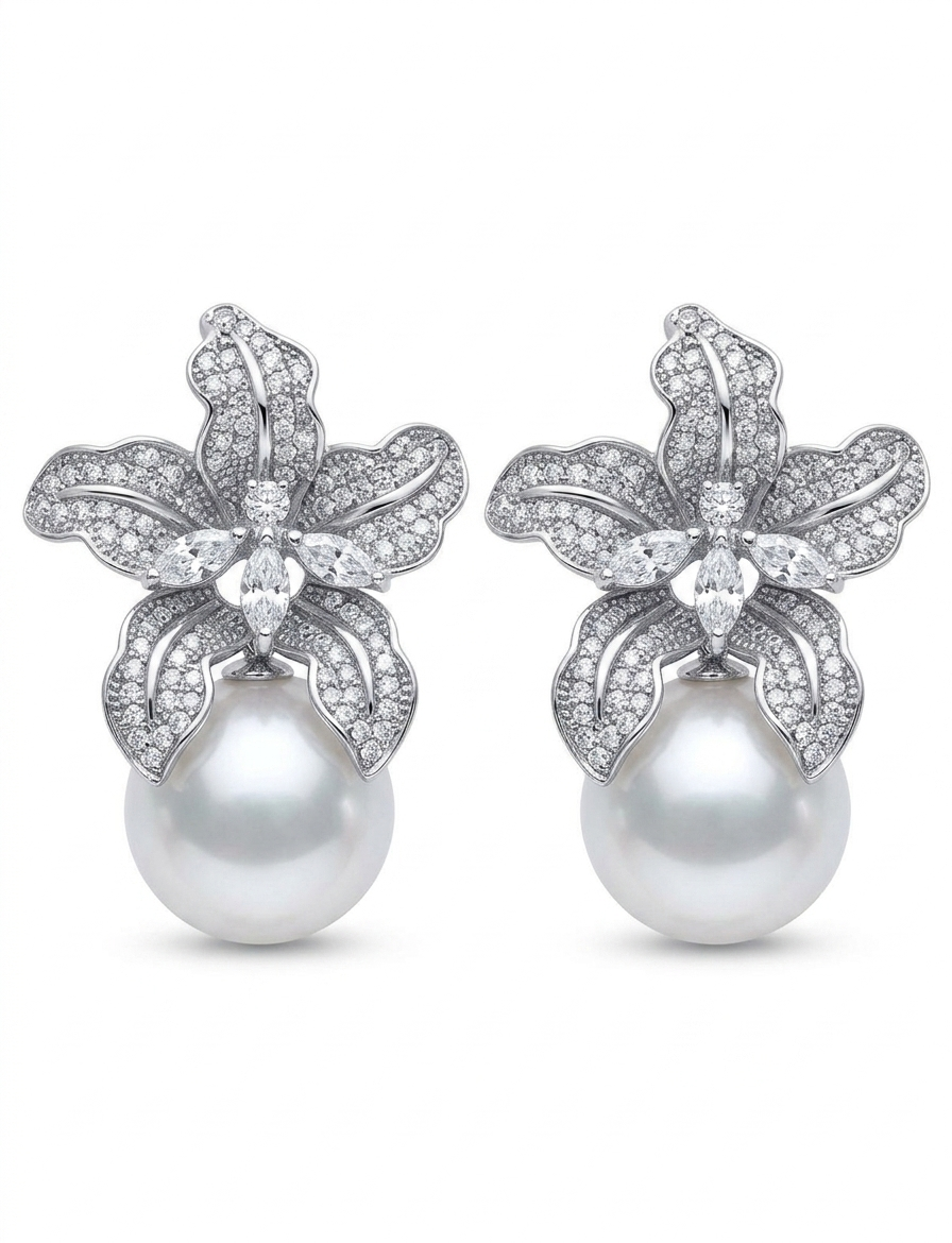 ORCHIDEA Floral stud Earring