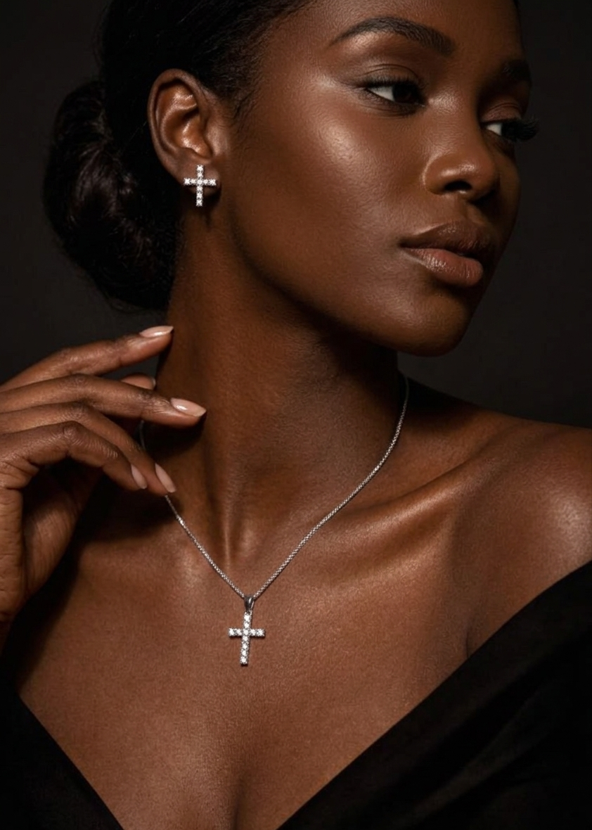 RADIANT FAITH Crucifix Necklace Set