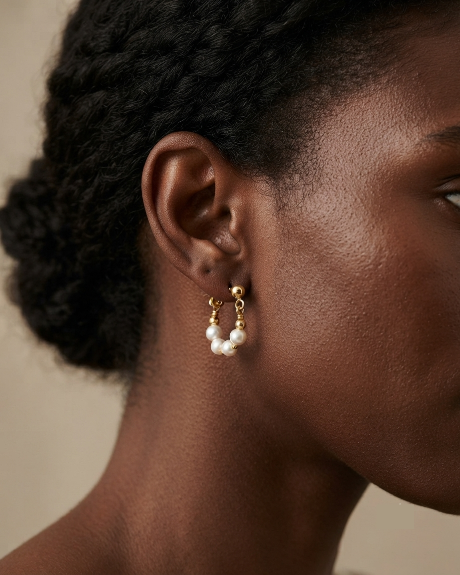 PERLA Classic Mini Pearl Hoops